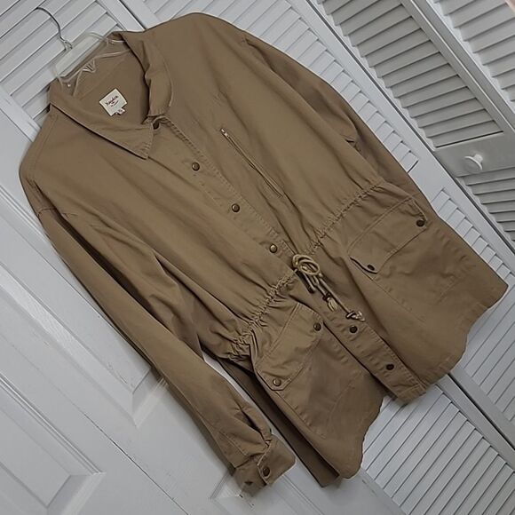 Heyden Los Angeles sz 2XL tan denim waist embroidered jacket - Picture 1 of 8